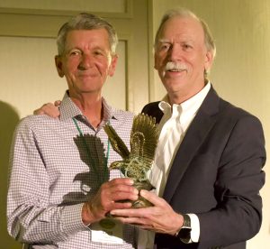 Wes and Bob with award